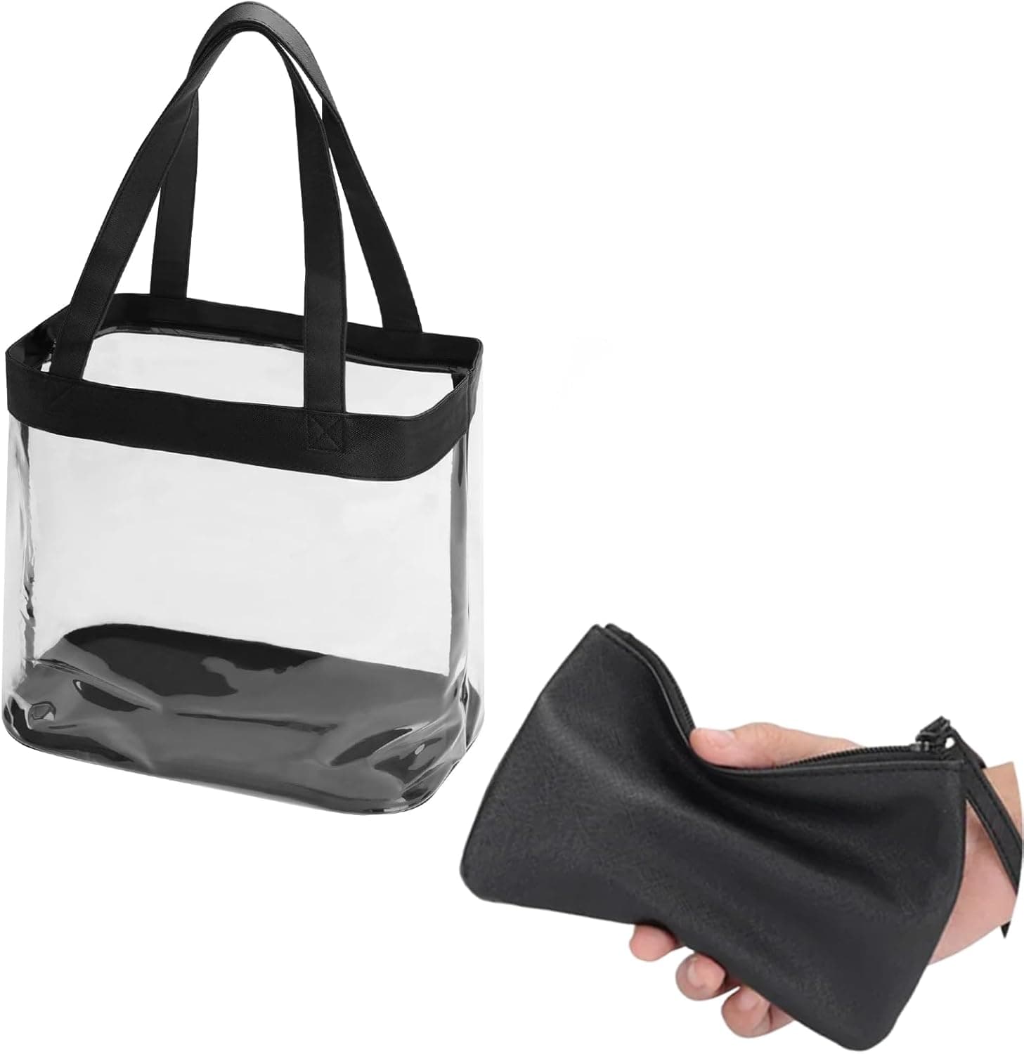 Clear Tote + 4.5x6.5 Clutch 2-in-1 Set