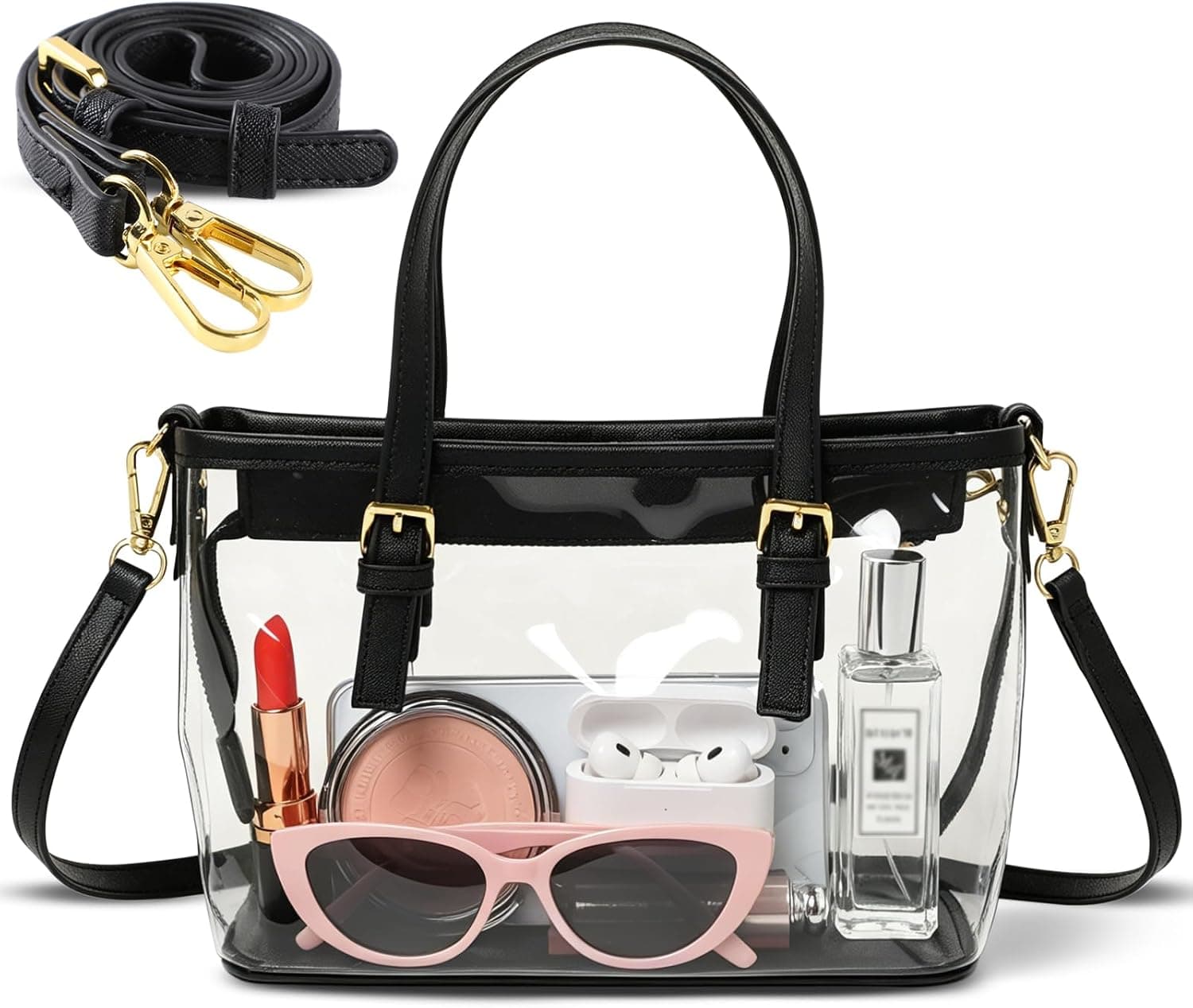 Drasynota Clear Purse with Top Handle